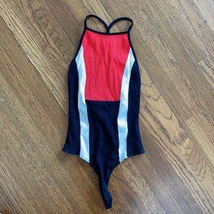 Better Be low-back halter bodysuit, M